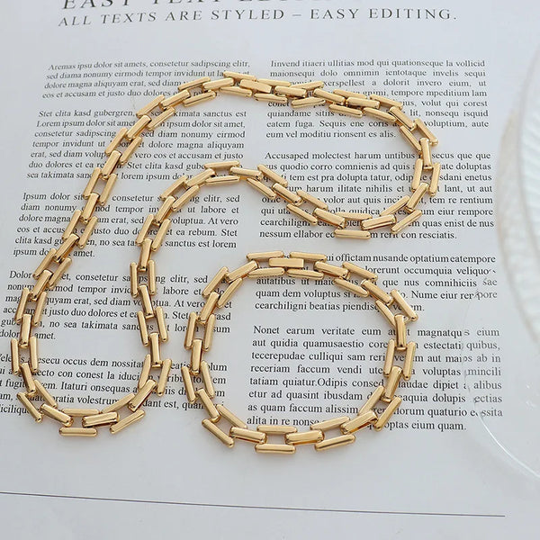 Square Interlocking Chain Necklace