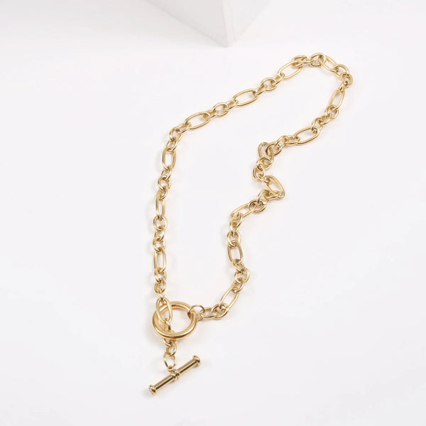Chunky Link Chain OT Clasp Necklace