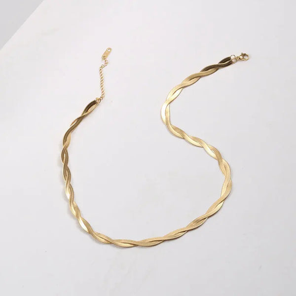 Snake Chain Knot Choker Necklace