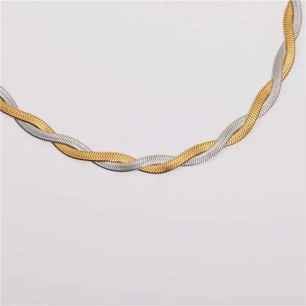 Mixed Twisted Snake Chain Necklace