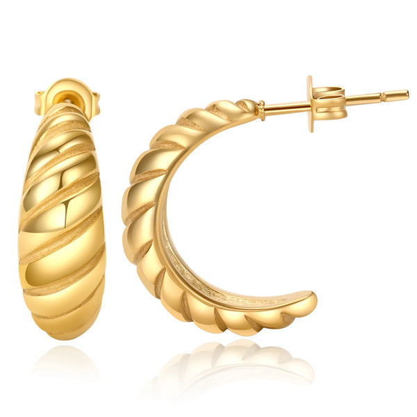 Twisted Croissant Earrings