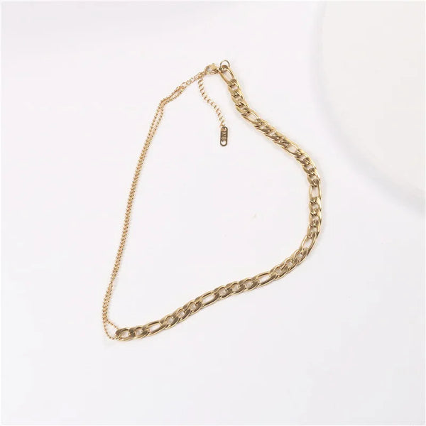Figaro Chain Beads Choker Necklace